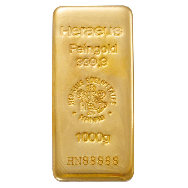 1kg Gold Cast Bar 999.9