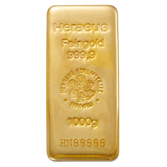 1kg Gold Cast Bar 999.9